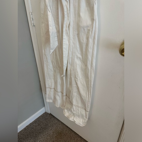 White Denim Jumpsuit - Picture 7 of 10